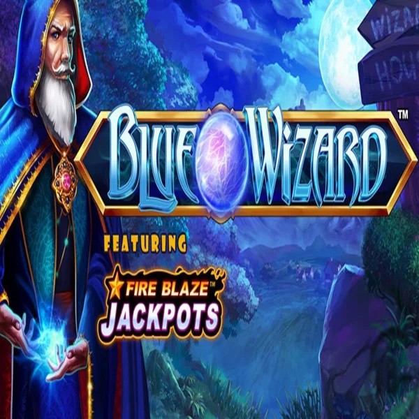 Blue Wizard Fire Blaze Jackpots game by Rarestone Gaming – logo hosted on Dazard Casino