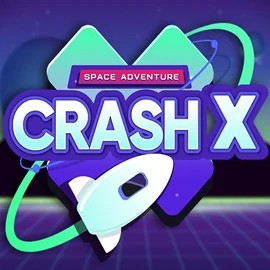 Crash X slot logo by Turbo Games at Dazard Casino