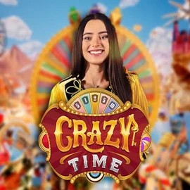 Logo of Crazy Time from Evolution at Dazard Casino